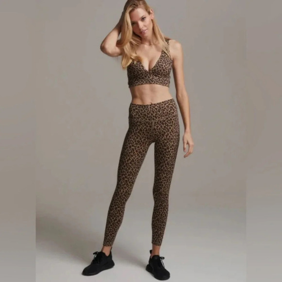 Varley Pants - Varley Century Legging 2.0 in Coffee Cheetah